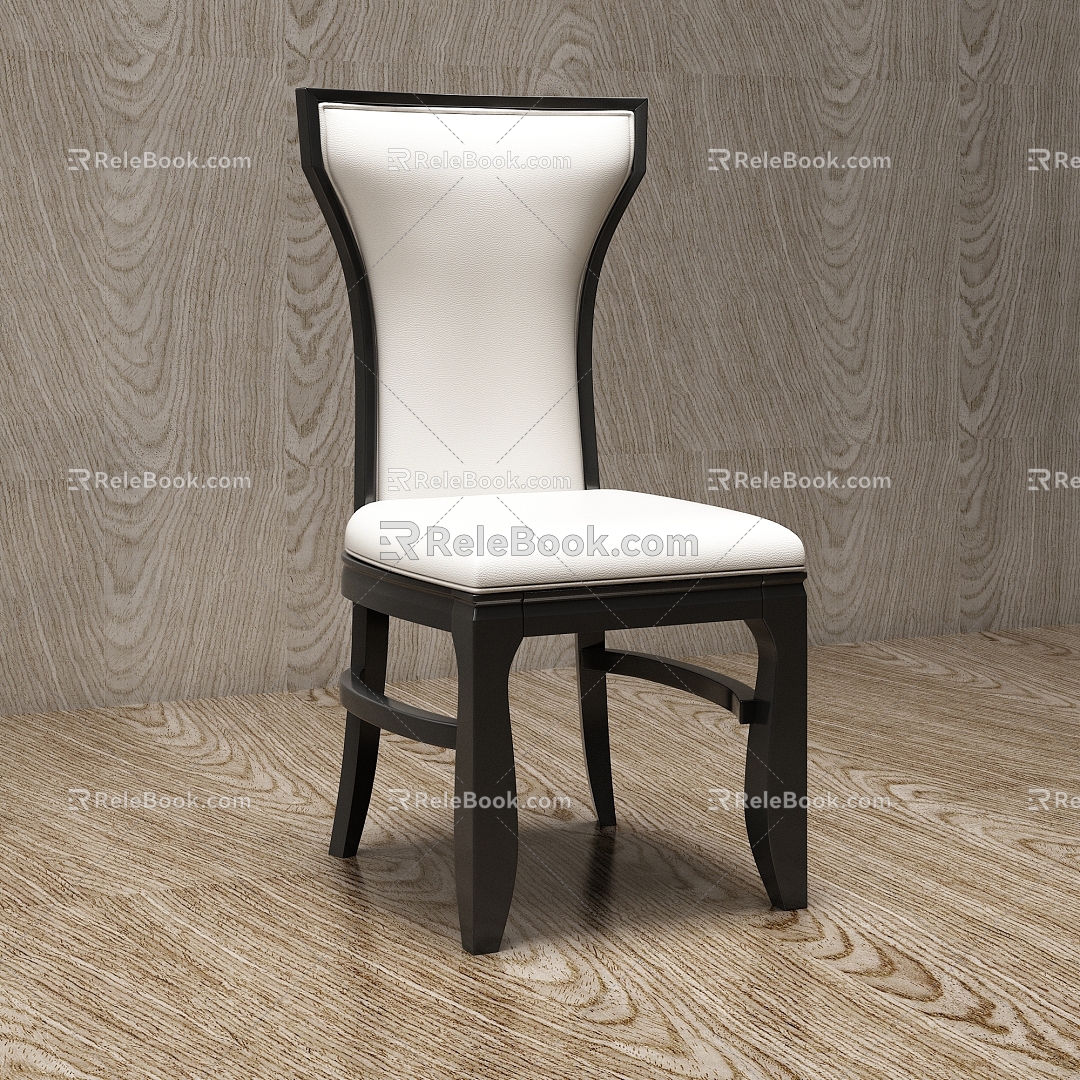 New Chinese Restaurant Dining Chair 3d model