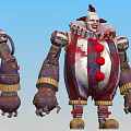 Game Movie Character Design Of Mechanical Clown Dolls With Colorful Costumes And Decorations