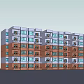Modern Multi Story Apartment Building Exterior With Balconies Windows And Brown Gray Facade