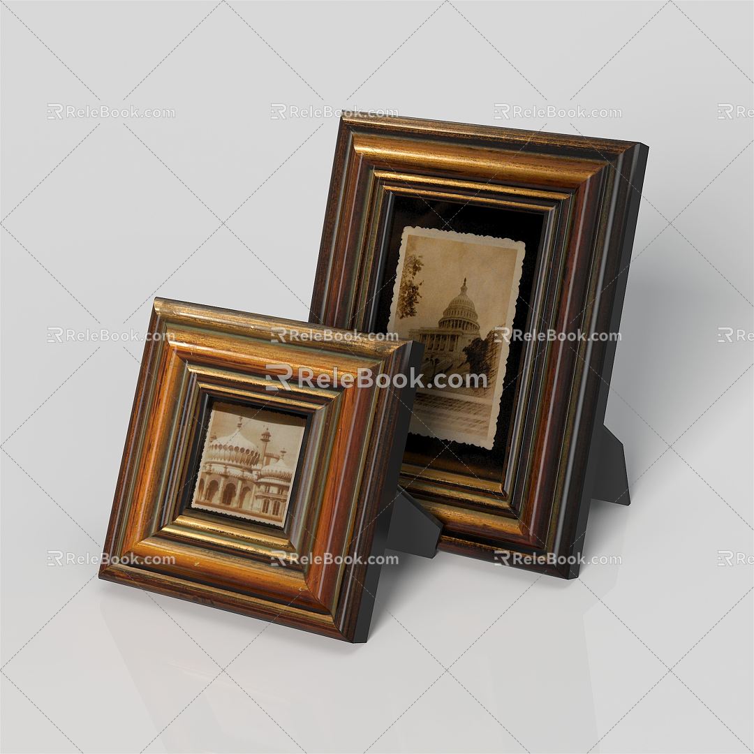 European-style photo frame 3d model