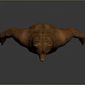 Realistic Brown Bear 3D Model With Standing Posture And Open Mouth