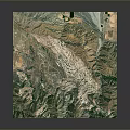 Detailed Natural Landscape Terrain with Mountain Ranges Green Valleys and River Paths