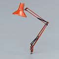 Orange Bell Shaped Shade Floor Lamp With Tripod Stand And Modern Design