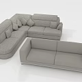 Modern L shaped Sectional Sofa Set With Upholstered Cushions For Living Room Interior