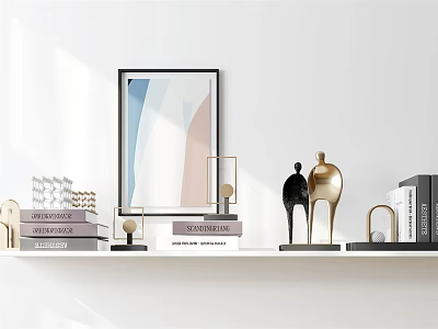 Modern Ornaments Combination Ornaments Crafts Decorations Display Books Hanging Paintings 3d model