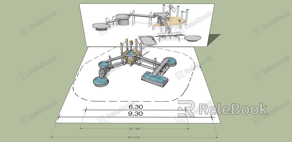 Modern Amusement Equipment Children's Water Conservancy Engineering Facilities Children's Play Water Device Children's Play model