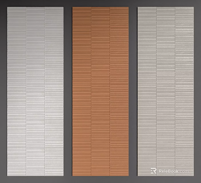 Modern Wall Design Featuring Gray Brown And Beige Vertical Striped Textures For Interior Decoration 3d model 