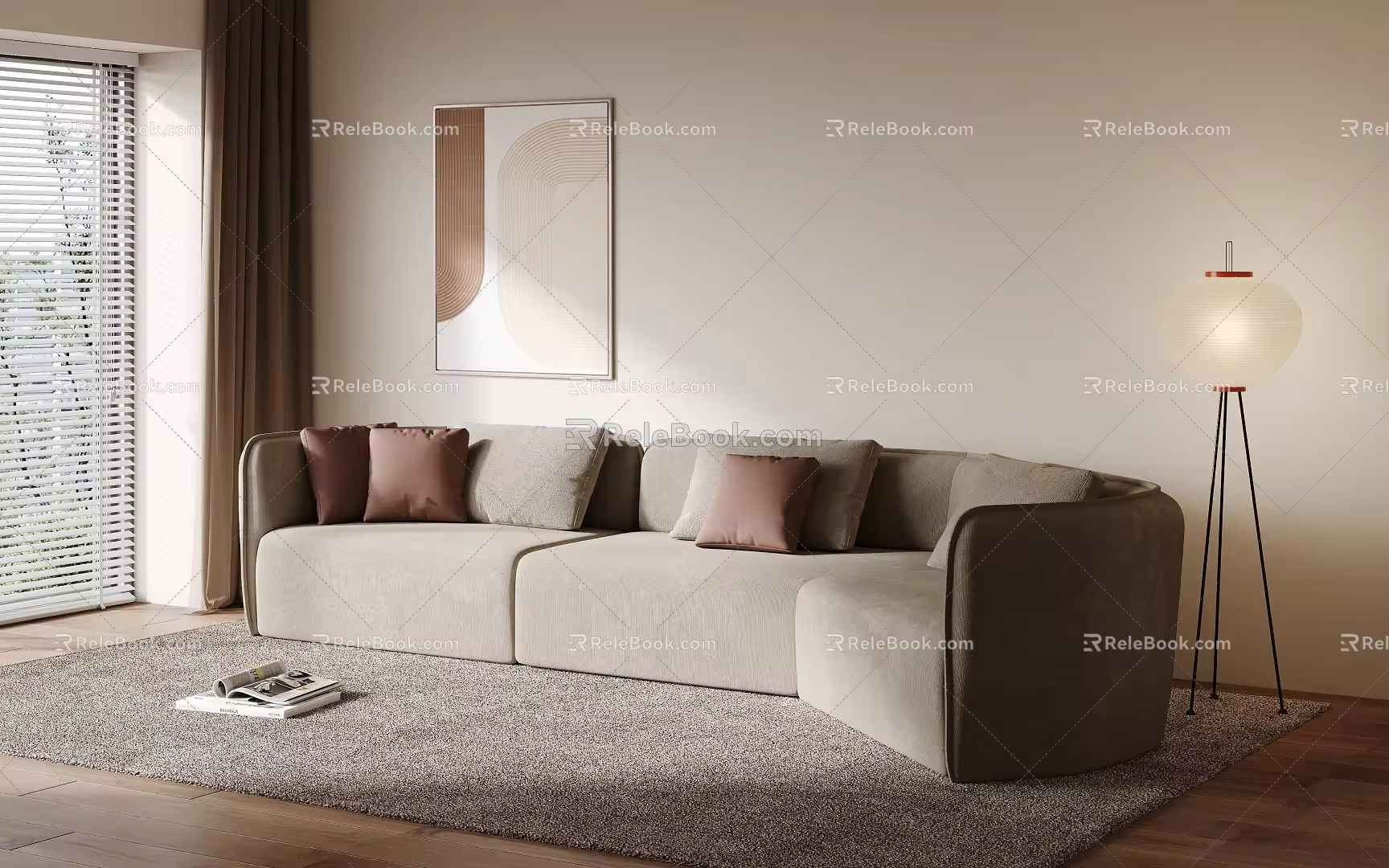 Modern Multiplayer Sofa MOROSO Multiplayer Sofa 3d model