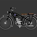 Vintage Bicycle With Classic Design Orange Seat Headlight And Chrome Frame