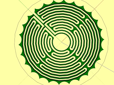 Modern Maze Hedge Maze Greening Maze 3d model