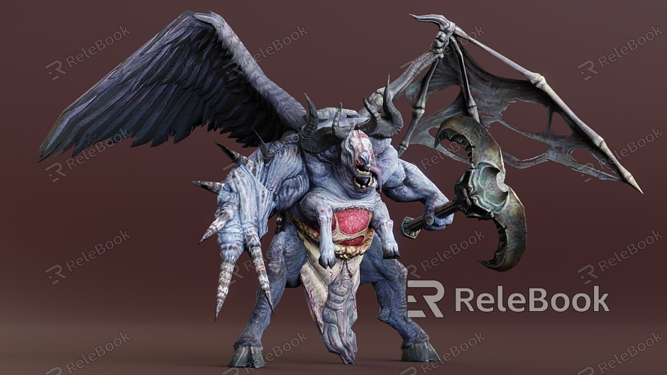 Game Monster Character Fantasy Horror Flying Object Orc Warrior 2 model