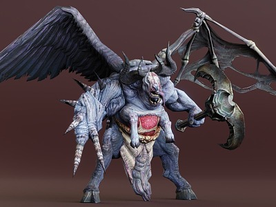 Game Monster Character Fantasy Horror Flying Object Orc Warrior 2 model