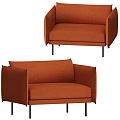 jogvan orange single sofa 18 3d model