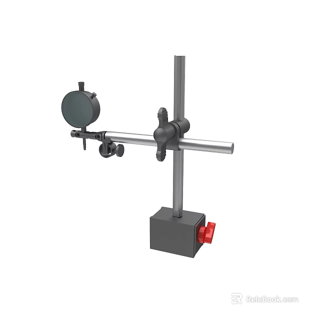 Adjustable Measuring Instrument Stand with Dial Indicator Clamp Base and Precision Measurement 3d model 