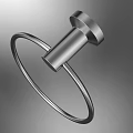 Sleek Modern Stainless Steel Towel Ring With Circular Design Wall Mounted Bathroom Accessory