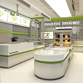 Modern Dessert Shop Interior Design With Display Counter And Glass Cases