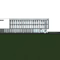 Modern Office Building With Glass Windows White Exterior And Landscaped Surroundings