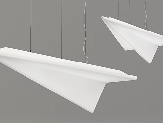 Modern special-shaped pendant lamp paper airplane modeling pendant lamp 3d model