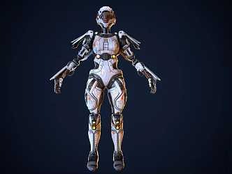 Robot Science Fiction Intelligent Robot 3d model