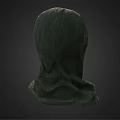 Medical Device Green Hooded Skull Model for Educational and Display Applications