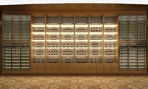 Modern Wine Cellar Stainless Steel Red Wine Cellar Cold Storage Room Constant Temperature Room Constant Temperature Cabinet Display Cabinet Cold Storage Cabinet Red Wine Cellar 3d model