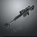 Tactical Sniper Rifle with High Precision Scope Metal Barrel and 3D Rendered Design Details