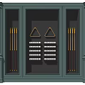 Modern Entryway Console Cabinet And Side Cabinet With Glass Doors And Metal Accents Design