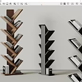 Minotti Bookshelf Book Storage Rack 3d model
