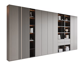 Italian Modern Bookcase Bookshelf Study Bookcase Living Room Bookcase Open Bookcase Office Bookcase Customized Bookcase Multifunctional Decorative Cabinet Book Jewelry Ornaments 3d model