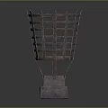 Stylish Metal Grid Design Household Storage Basket With Square Base Structure