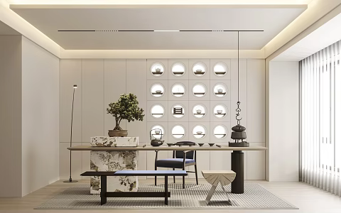 Modern Tea Room 3d model