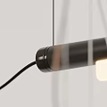 Modern Sleek Linear LED Pendant Lights For Contemporary Dining Room Decor 3d model