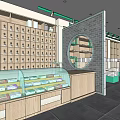 Modern Store Interior Design With Glass Display Cases Shelves And Track Lighting