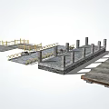 Different Types of Bridge Construction Components With Scaffolding And Deck Panels