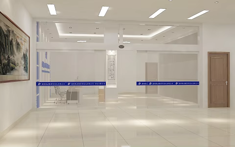 Company Corridor Company Away Staff Passage Induction Door 3d model
