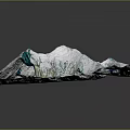 3D Terrain Model Featuring Mountains Glaciers Undulating Landscape And Vegetation Details