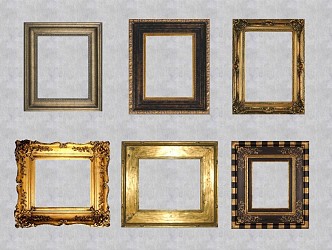 European Photo Frame Metal Frame Photo Frame 3d model