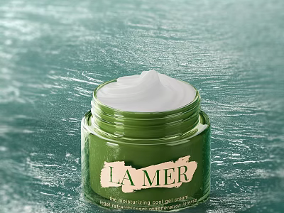 LA MER Moisturizing Cream in Green Jar Premium Skincare Product 3d model