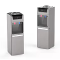 Modern Standing Water Dispensers As Essential Household Appliances With Digital Display And Hot Cold Taps