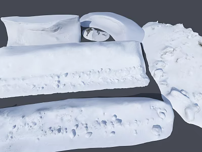 Snow Mountain Snowpile Snow Mountain Component Snow Ground Pavement Snow Snow Mountain Dile Arctic Snow Landscape Terrain 3d model