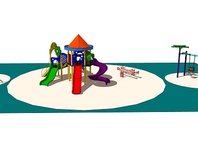 Modern play equipment Children's play equipment model