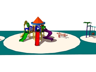 Modern play equipment Children's play equipment 3d model