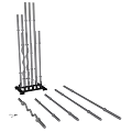 Sports Equipment Set Including Adjustable Training Poles And Base Stand