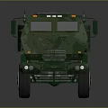 Military Green Camouflage Armored Truck With Heavy Duty Transport Design And Multiple Wheels