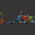 Modern Tank Cartoon Tank Vehicle Game Vehicle 3d model