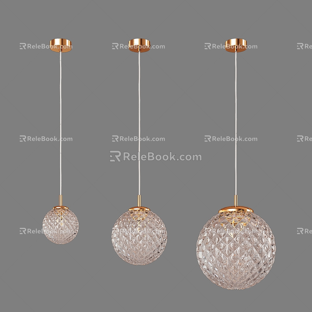 Modern Simple Light Luxury Chandelier 3d model