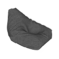 Gray Soft Fabric Lazy Sofa Two Modern Comfortable Indoor Seating Furniture