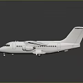 White Commercial Airplane With Four Engines Aerodynamic Design On Gray Background