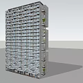 Modern High Rise Residential Building With Large Windows Balconies And Greenery