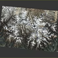 Scenic Mountain Landscape With Snow Covered Peaks And Green Valleys